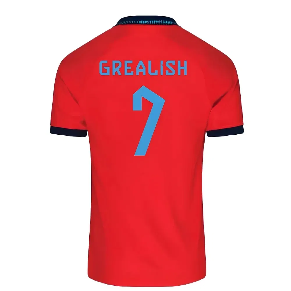 Футбольная футболка Англия выездная 2022-23 Nike Grealish 7 England, красный — фото 2