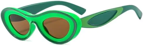 

Солнцезащитные очки конфетных цветов для женщин и мужчин, ретро-очки овальной формы, в стиле стимпанк, градиентные очки, очки для активного отдыха на природе MTZJH, 3