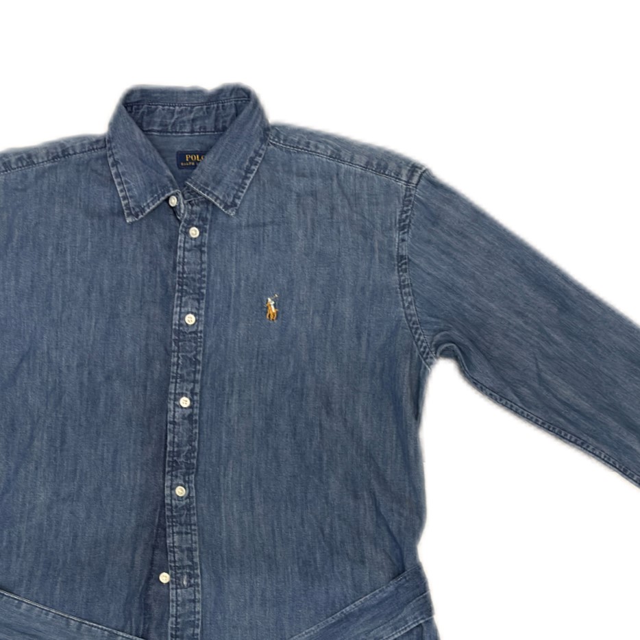 Женское платье с длинными рукавами Polo Ralph Lauren, синий — фото 3