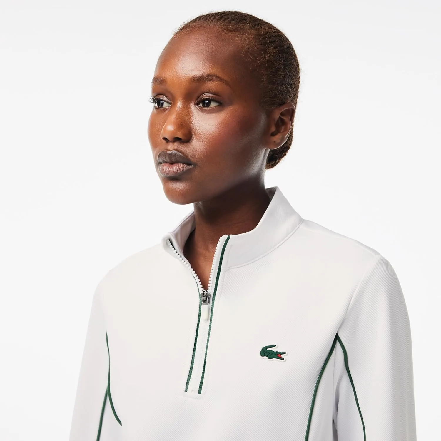 Свитер Lacoste Slim Fit Теннисный, Белый/Зеленый — фото 4