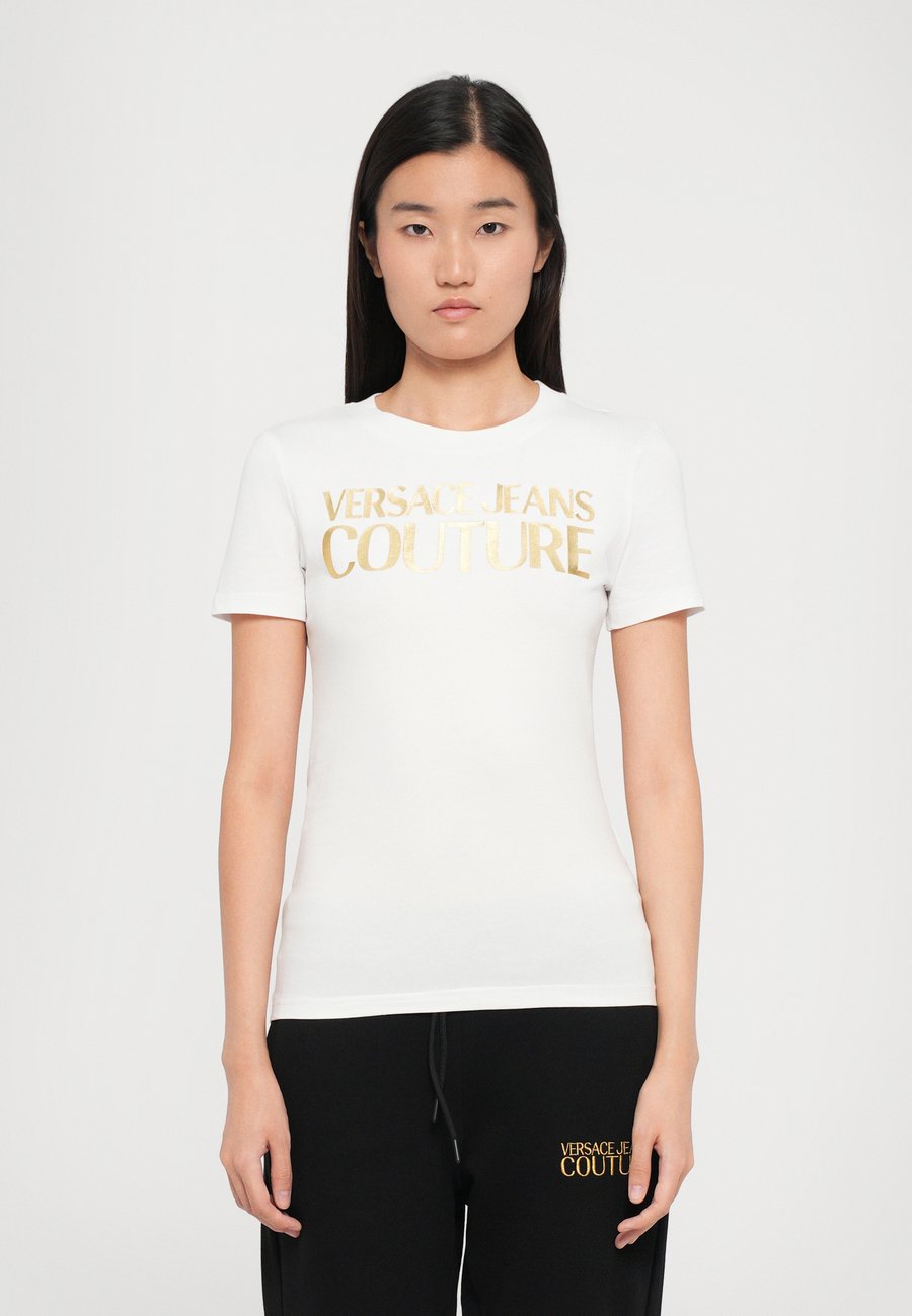 

Футболка Versace Jeans Couture Print T-shirt, White/Gold-Coloured/White