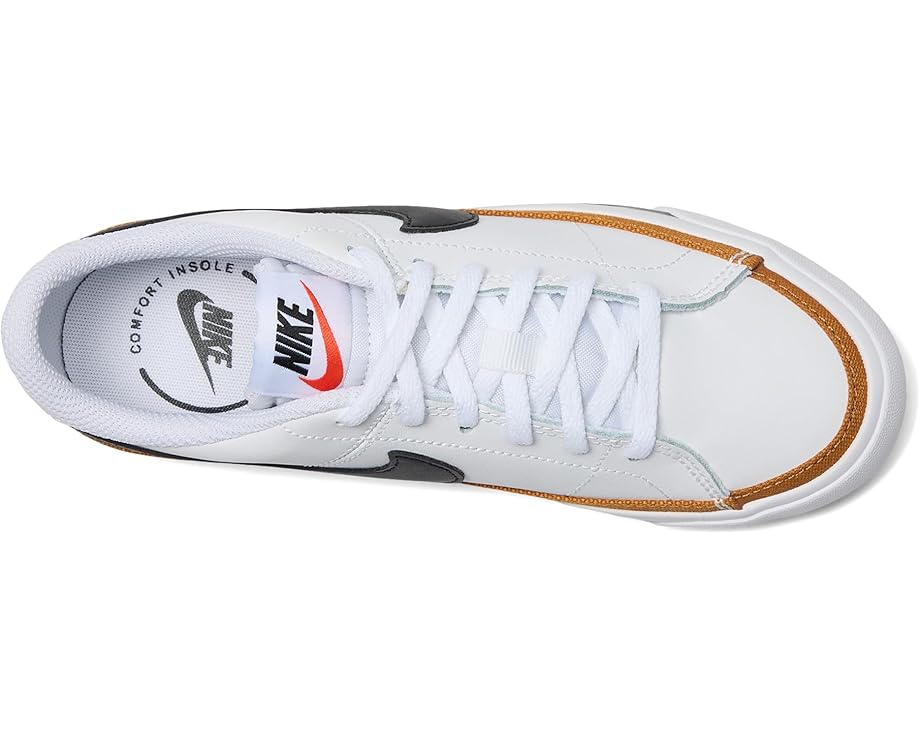 Кроссовки Nike Kids Court Legacy, цвет White/Black/Desert Ochre/Gum Light Brown — фото 2