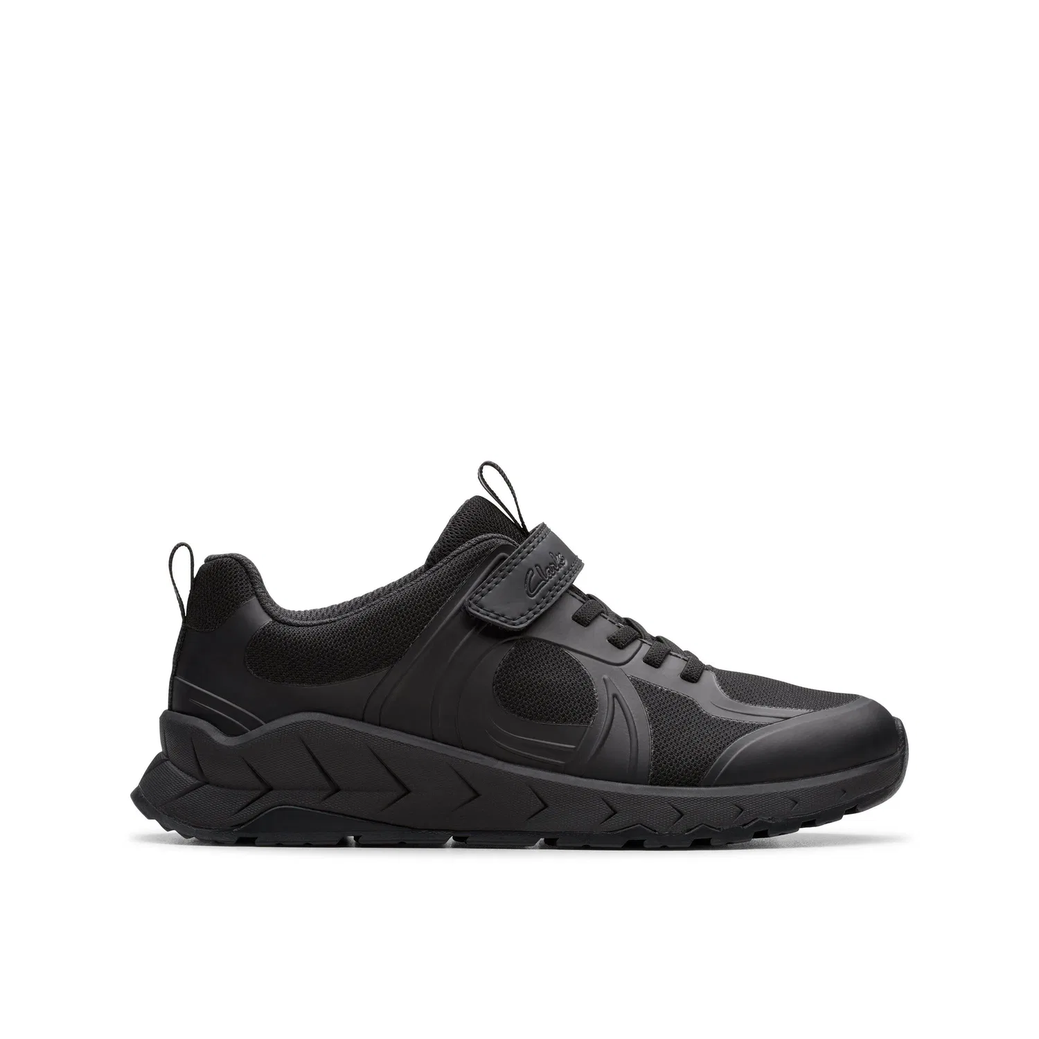 Кроссовки Clarks Selva Edge Kid для девочек, с 3D принтом, черный