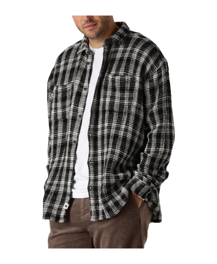 

Рубашка-Куртка в клетку для мужчин Anerkjendt, черный