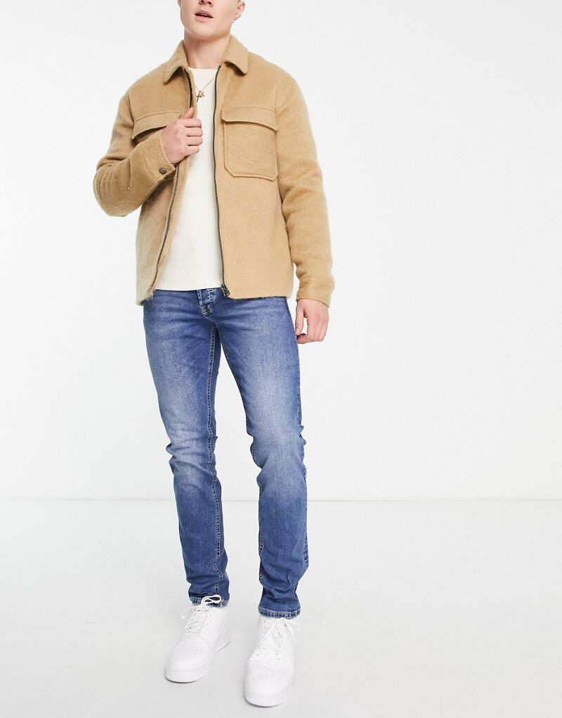 

Jack & Jones Intelligence – Glenn – Синие узкие джинсы