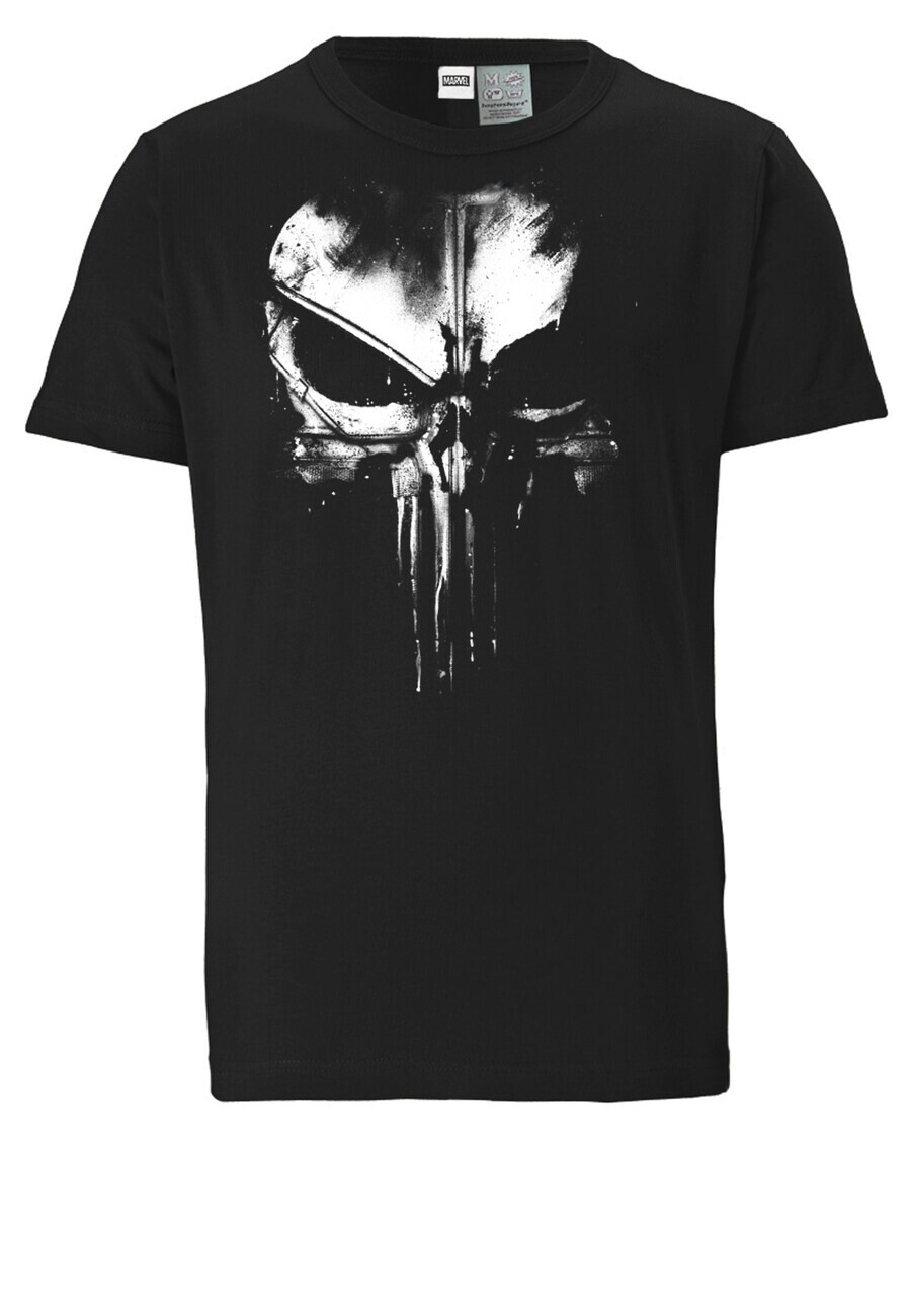 

Классическая футболка LOGOSHIRT Shirt Marvel - Punisher Techno Skull, черный
