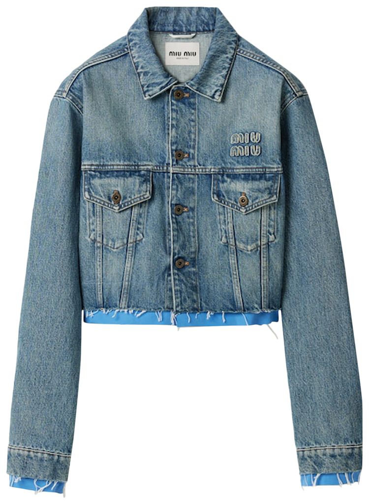 

Куртка Miu Miu Cropped Jacket 'Denim', синий