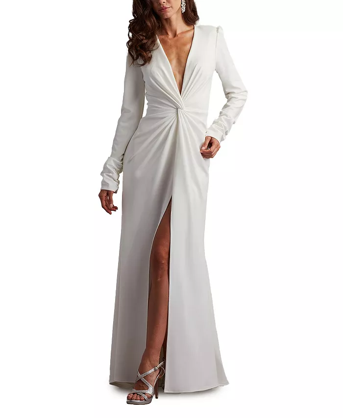 

Женское платье Bates с перекрученным спереди Tadashi Shoji, слоновая кость/кремовый