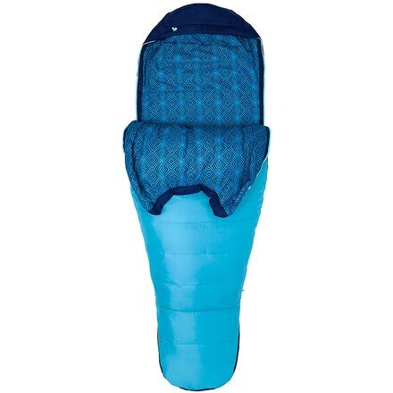 

Спальный мешок Trestles 15: синтетика 15F женский Marmot, цвет French Blue/Harbor Blue