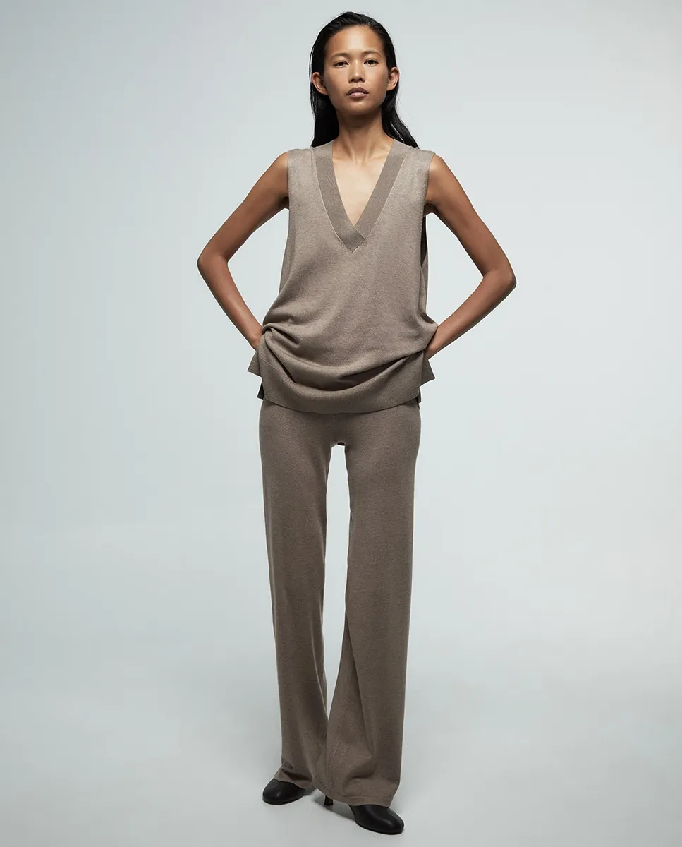 

Базовые трикотажные брюки Sfera, темно-коричневый