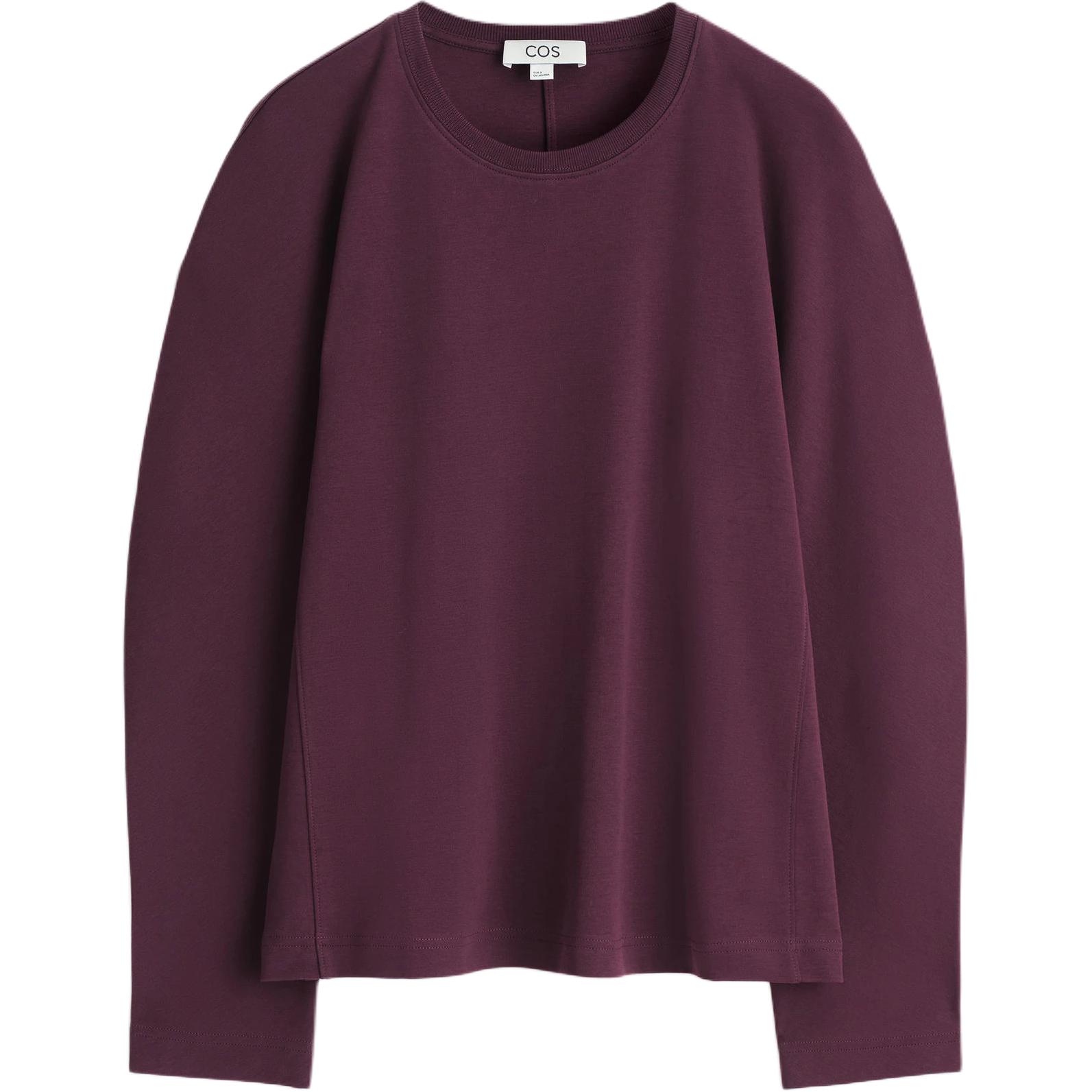 

COS Футболка женская темно-красная, Красный, COS Футболка женская темно-красная