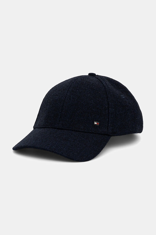 

Бейсболка с козырьком из шерсти Tommy Hilfiger, темно-синий