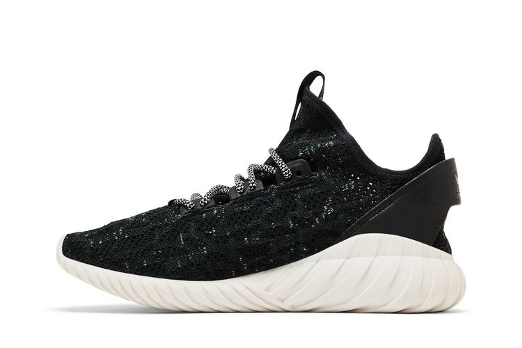 Кроссовки Tubular Doom Primeknit J 'Black White', черный — фото 3
