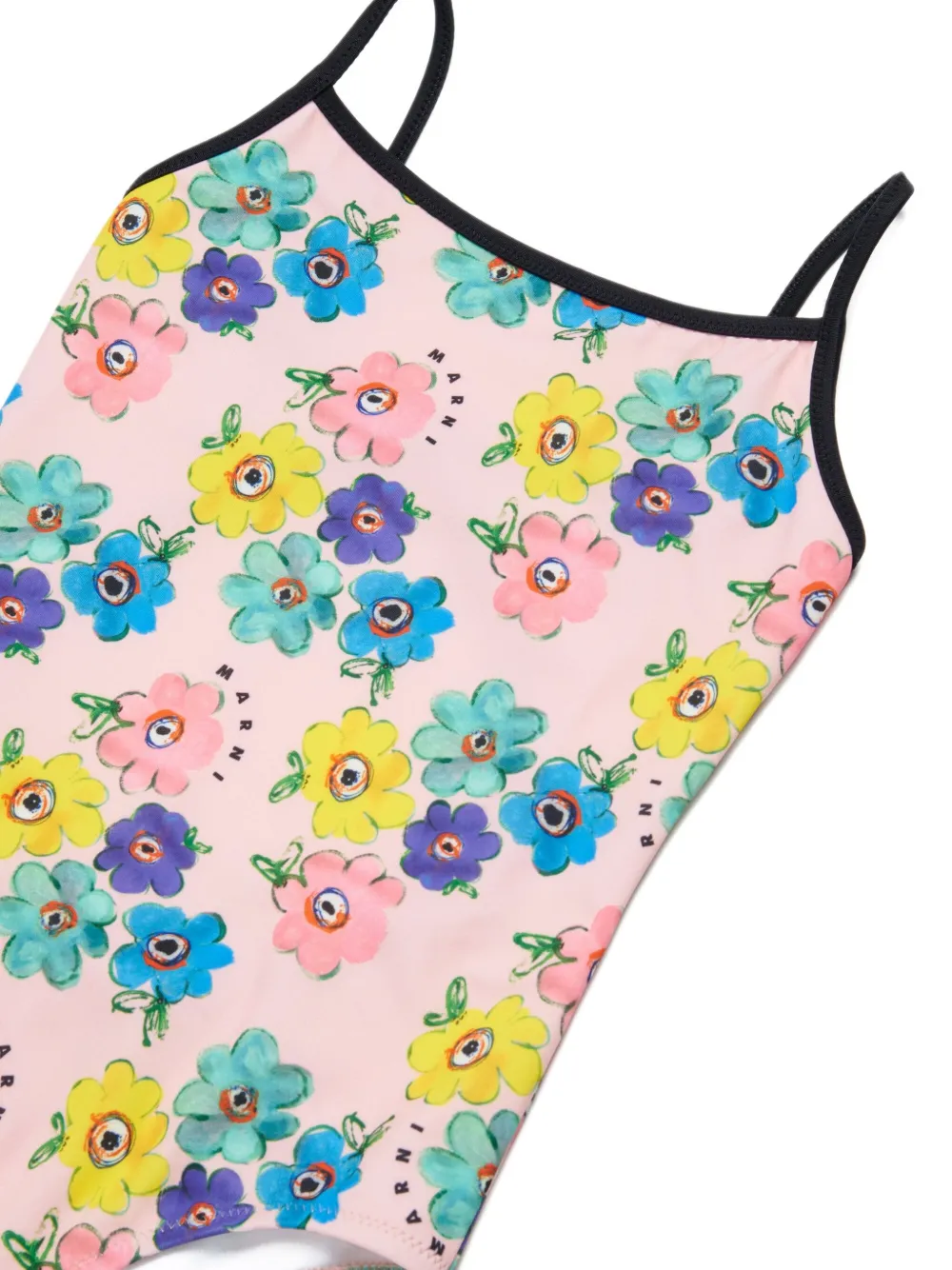 Купальник с цветочным принтом Marni Kids, розовый — фото 3