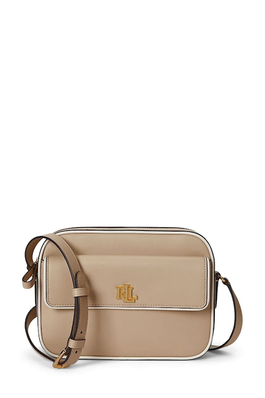 

Кожаная сумка Lauren Ralph Lauren, бежевый