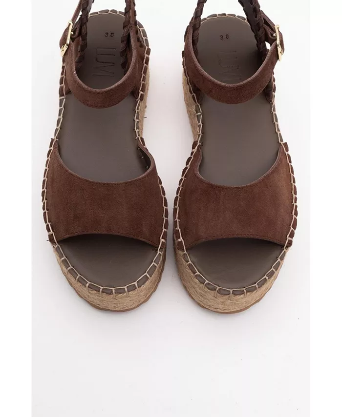 Сандалии Serez Leather Platform Espadrilles (женские) Forever & Always Shoes, коричневый — фото 2
