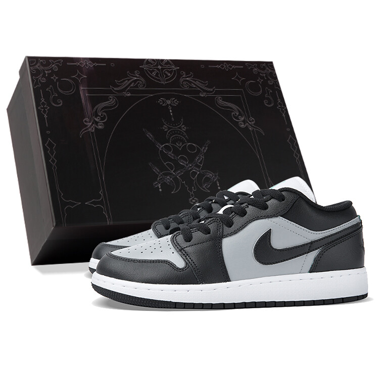 

Кроссовки Air Jordan 1 Vintage Basketball Shoes Women's Low-top Grey/Black, черный/серый