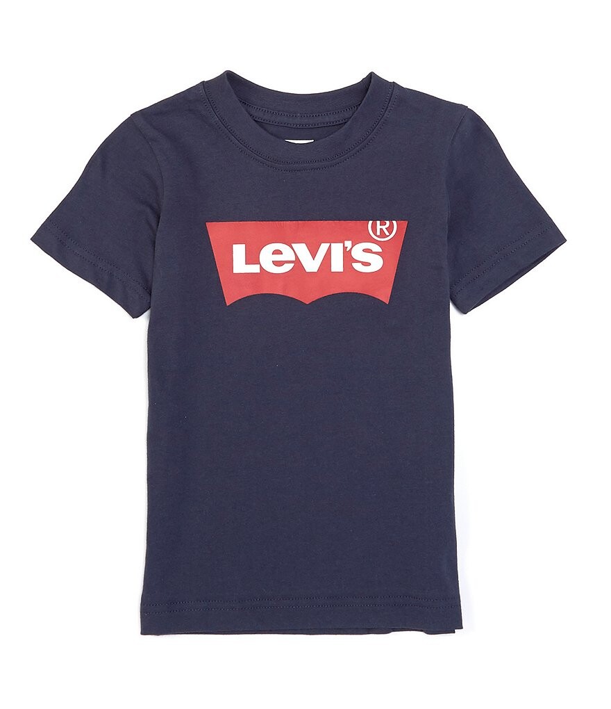 

Футболка с коротким рукавом и логотипом Levi's Little Boys 2T-7, синий
