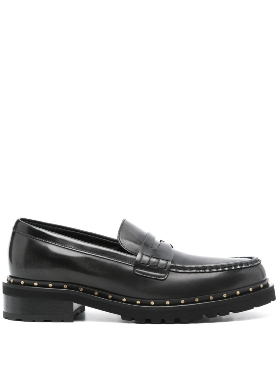 

Кожаные мокасины с заклепками Golden Goose, черный