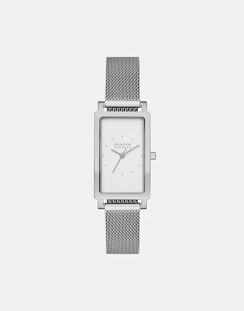 

Женские часы Skagen Hagen Lille с тремя стрелками, прямоугольные, из нержавеющей стали, серебристого цвета — СЕРЕБРЯНЫЕ