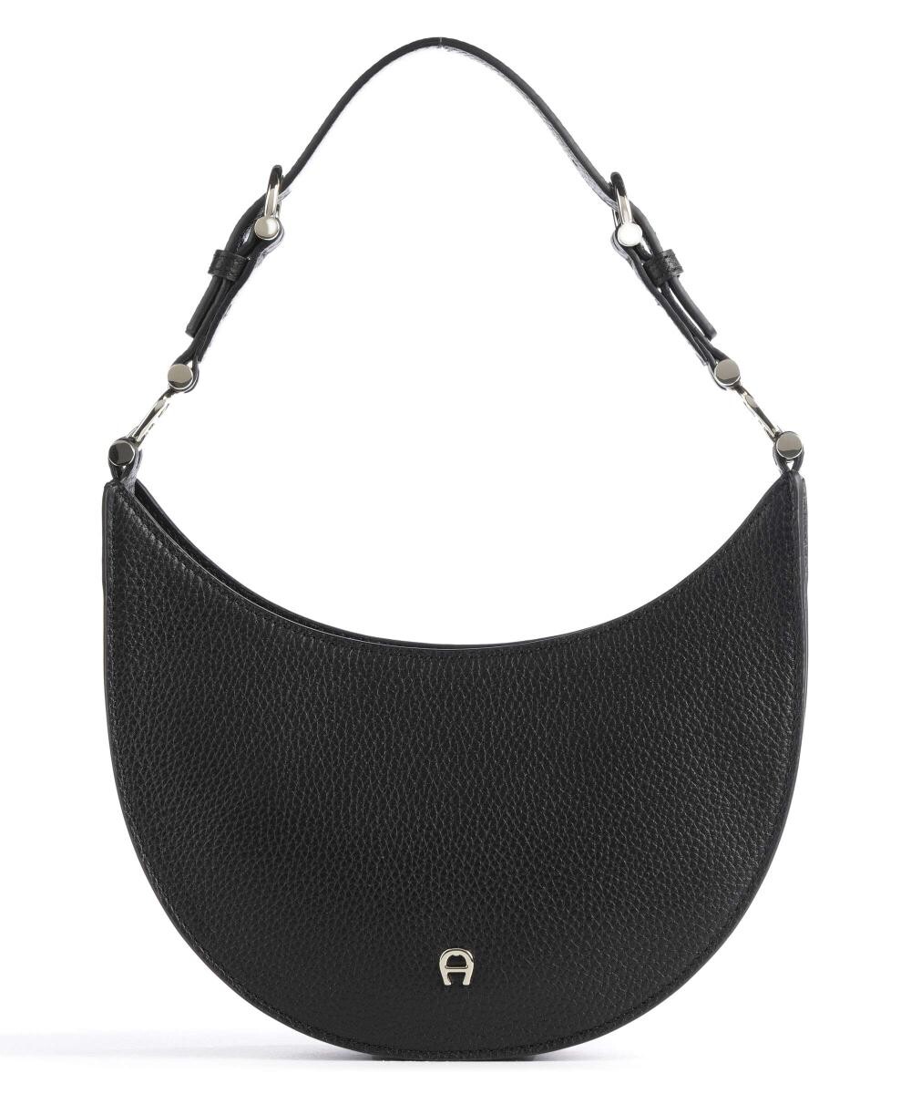 

Сумка-ведро Delia S из зерненой яловой кожи Aigner, черный