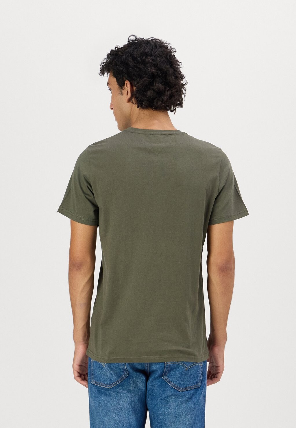 

Базовая футболка SLIM ESSENTIAL FLAG TEE Tommy Jeans, темно-зеленый