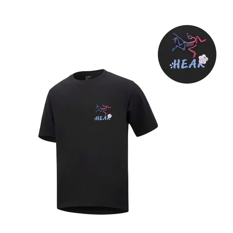 Футболка хлопковая Arcteryx Black/Multi — фото 3