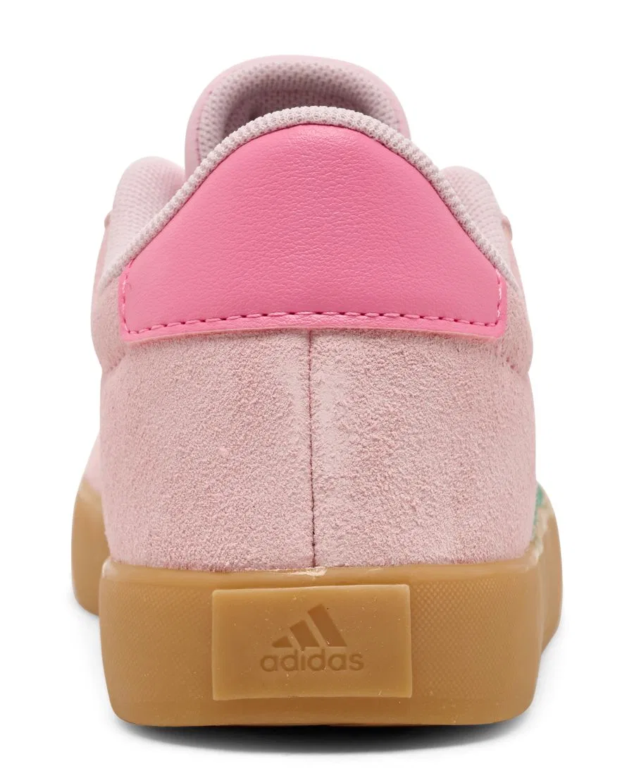 Детские повседневные кроссовки VL Court 3.0 от Finish Line Adidas, зеленый/розовый — фото 4