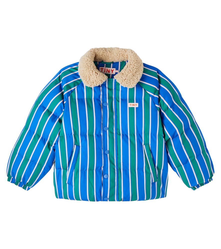 

Полосатая куртка с отделкой из искусственной овчины Tinycottons, Stripes