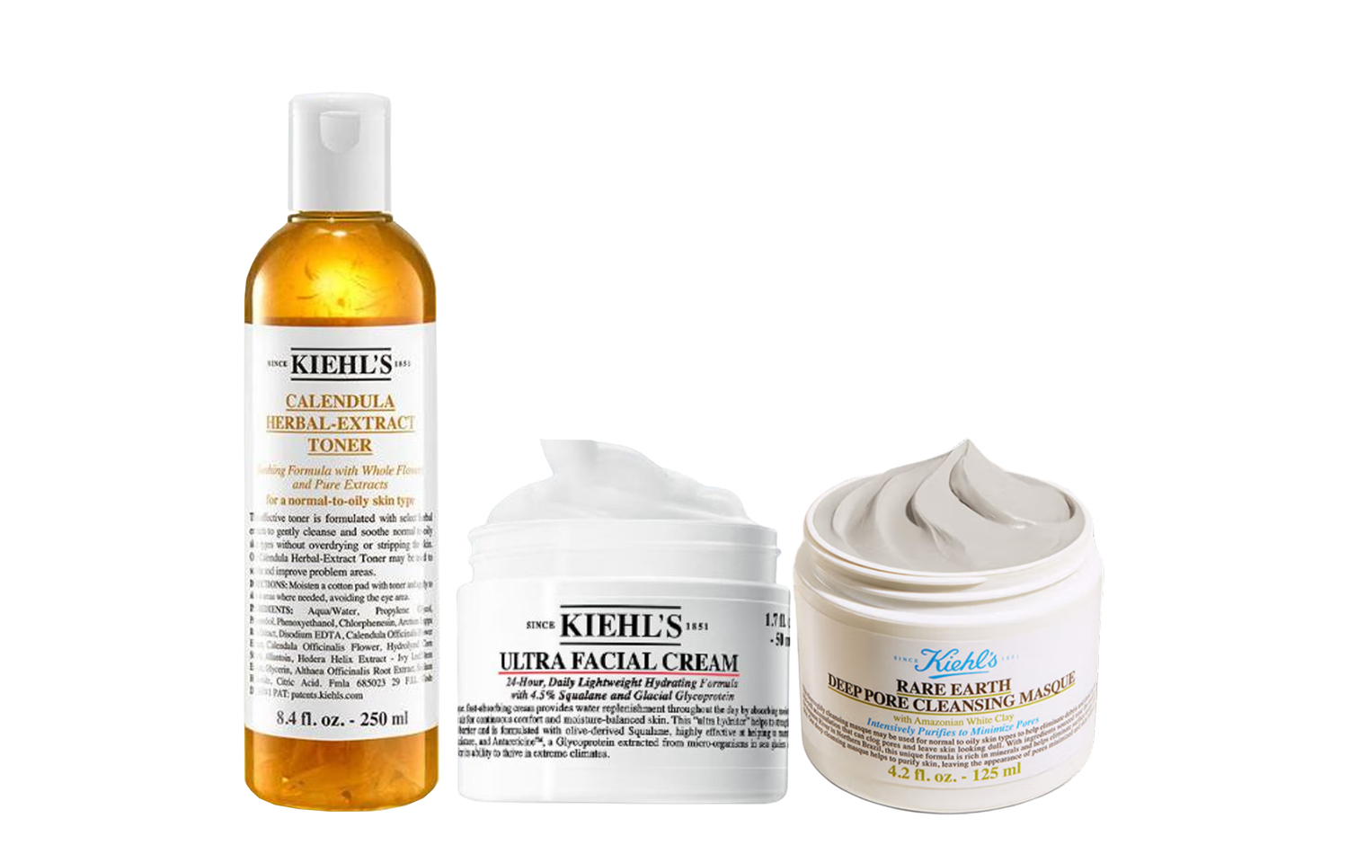 

Keyanshi набор для ухода за кожей с экстрактом календулы тоник успокаивающий увлажняющий 125ml+250ml+50ml Kiehl's