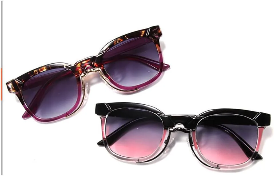 

Солнцезащитные очки UV400 - «Кошачий глаз», панк, двухцветные, для женщин и мужчин, для бега и занятий спортом на открытом воздухе UYPTK, Leopard Pink Tea