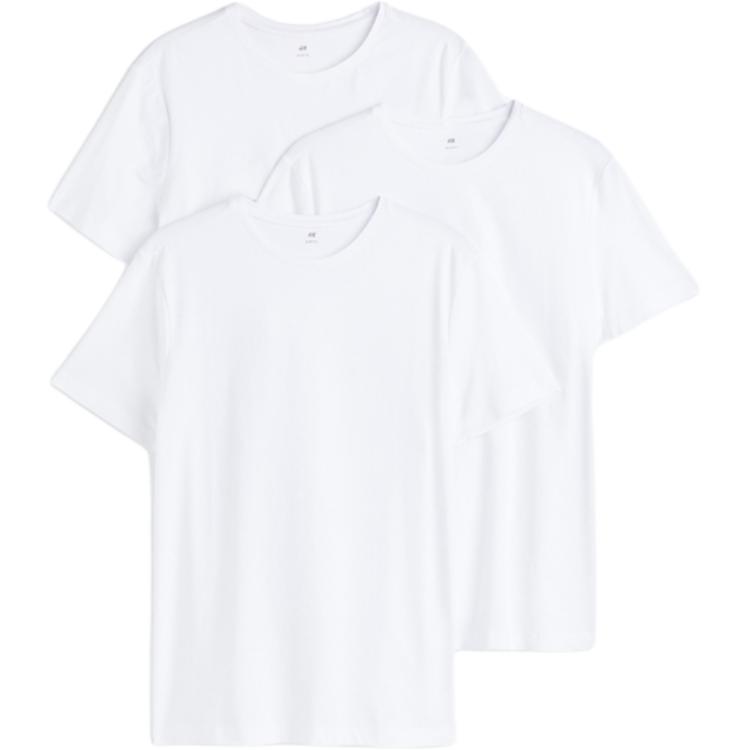 

H&M Футболка мужская, 3 шт., белый