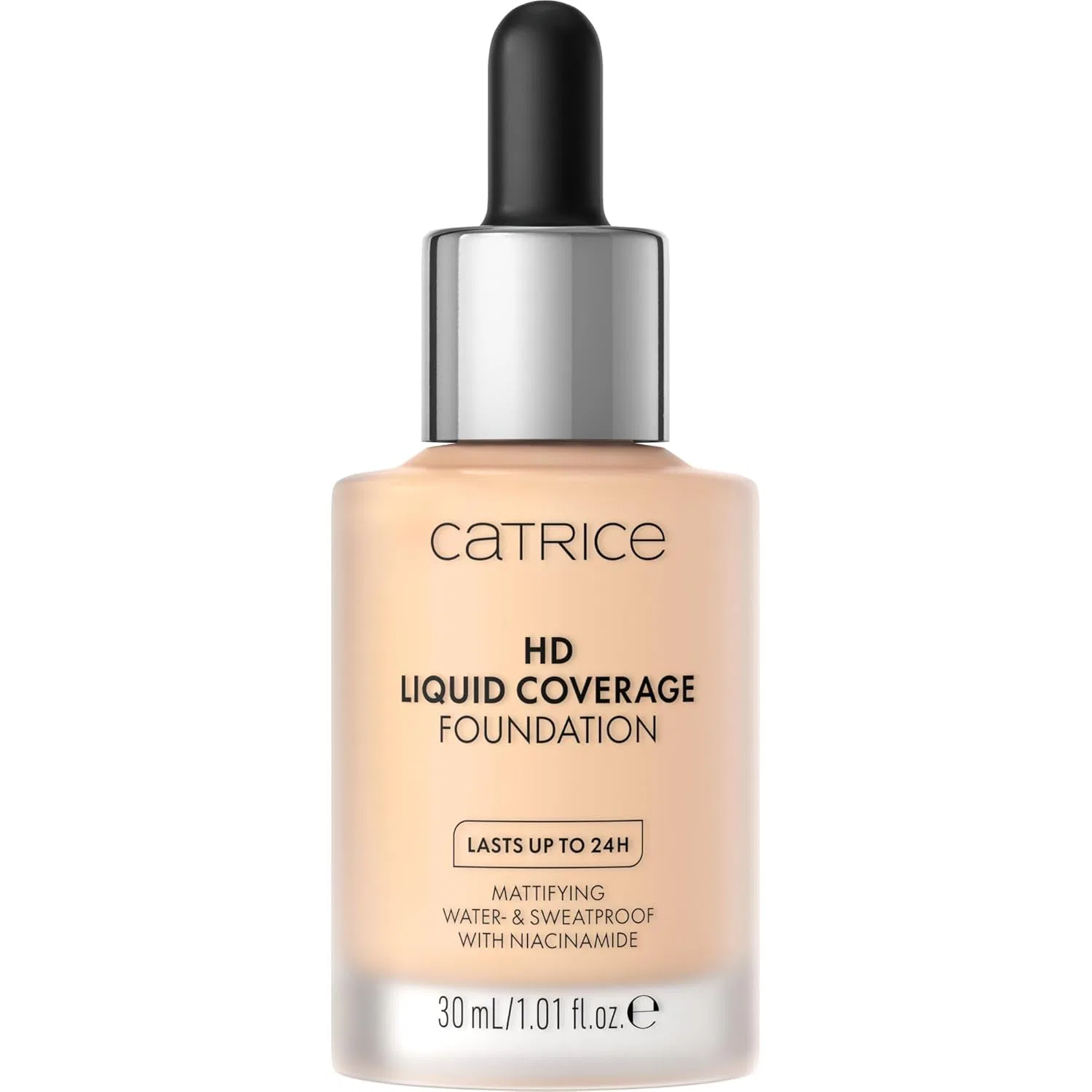 Жидкая тональная основа «HD Liquid Coverage Foundation Make-Up» от Catrice Catrice, 002 Porcelain Beige — фото 2