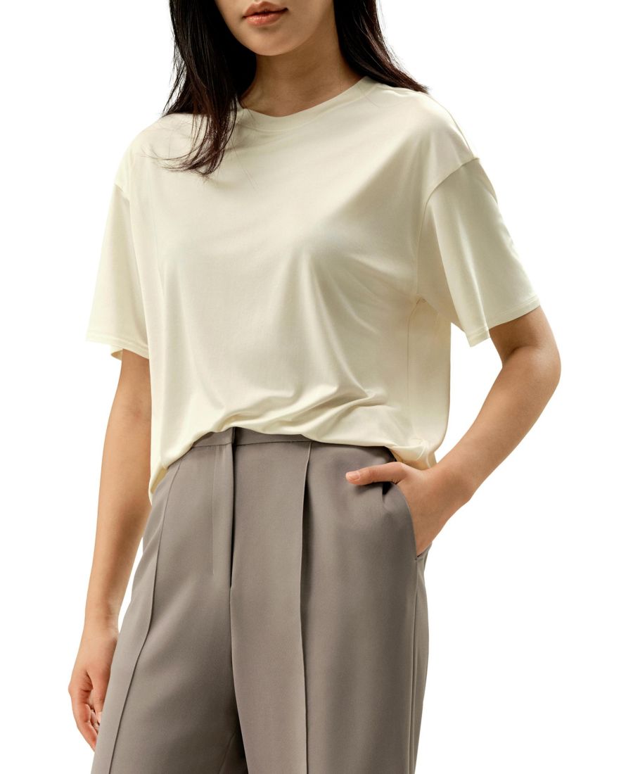 

Женская футболка из шелкового трикотажа оверсайз LILYSILK, Lily white, Белый, Женская футболка из шелкового трикотажа оверсайз LILYSILK, Lily white