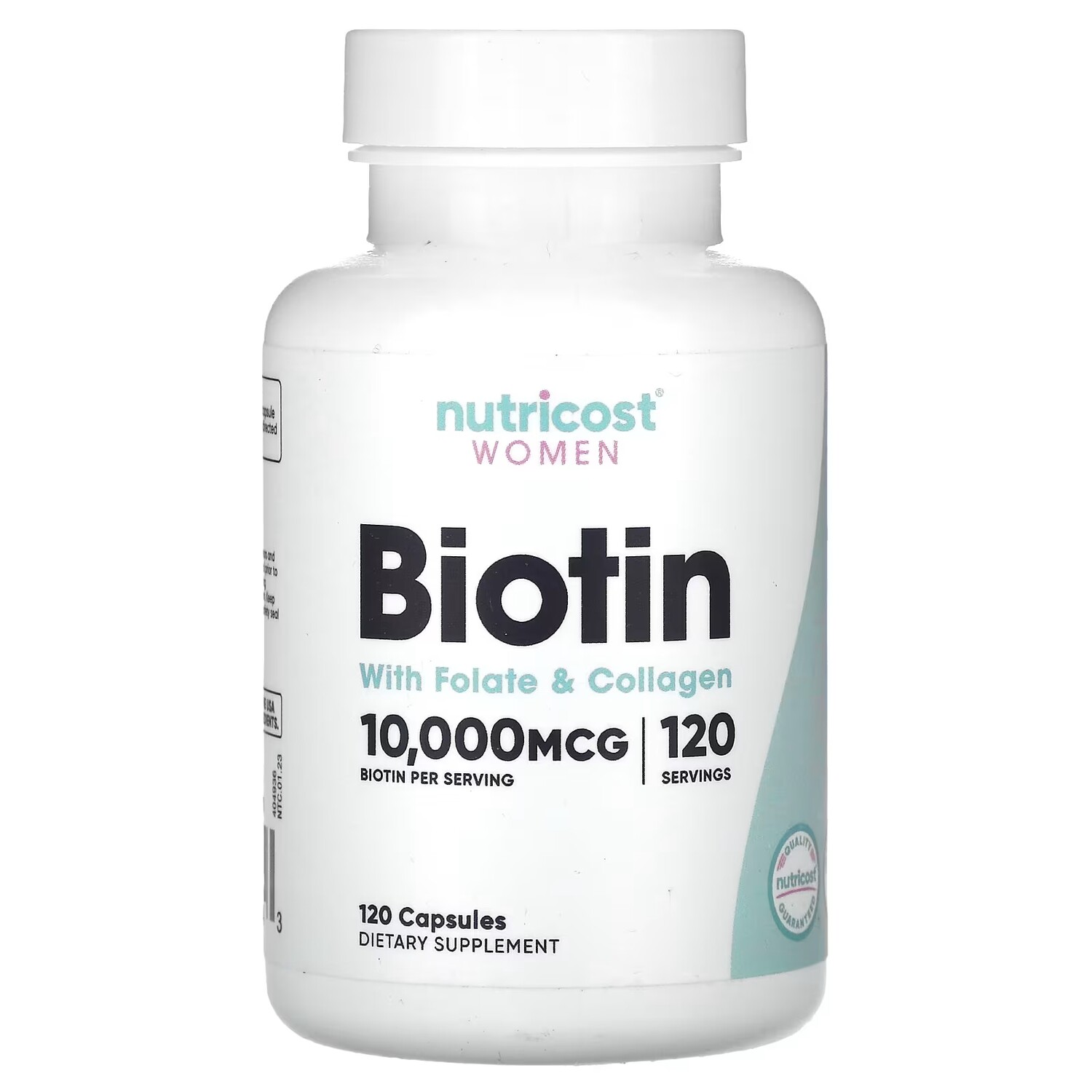 

Биотин женский Nutricost с фолатом и коллагеном, 120 капсул
