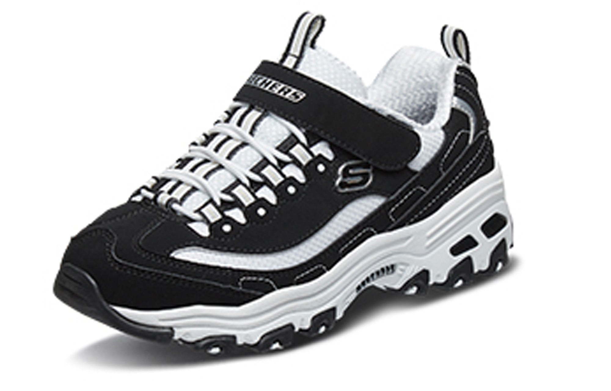 Кроссовки Skechers D'Lites Low-Top Running Shoes K White/Black 996212L-BKW, черный — фото 3
