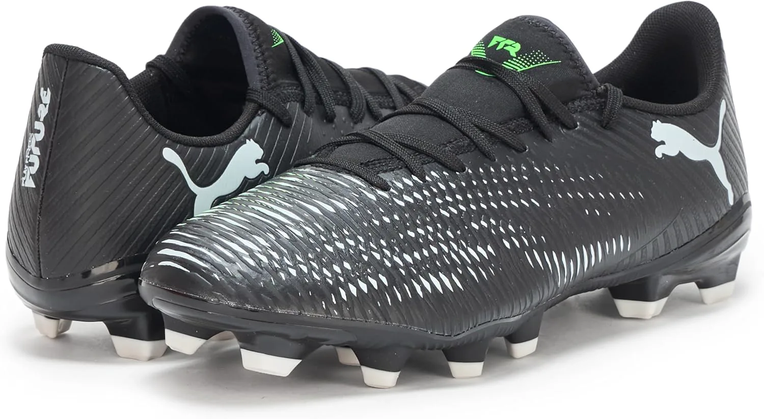Футбольные бутсы Puma Men's Future 8 Play для твердого и искусственного покрытия, черный/светло-серый/зеленый — фото 3
