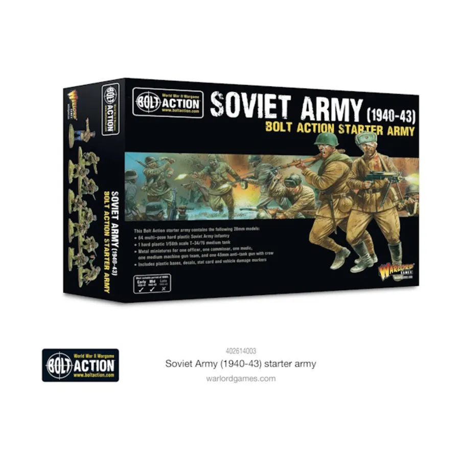 

Стартовая армия - Советская Армия (1940-43), Bolt Action - Soviet - Soviet Army (28mm)