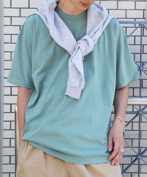 

LOS ANGELES APPAREL Футболка с круглым вырезом, окрашенная в готовом виде, плотность 185 г, мятная