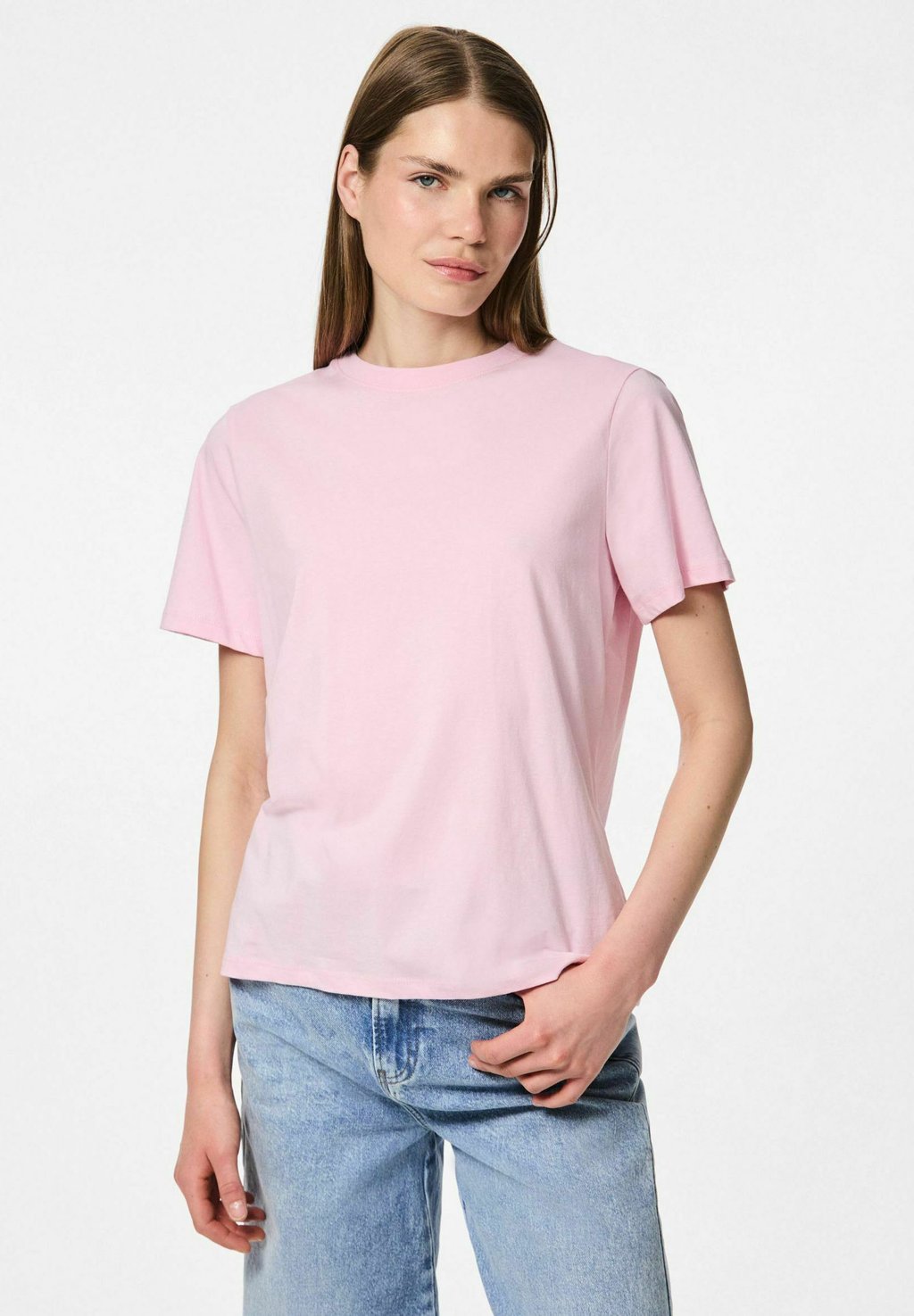 

Базовая футболка PCRIA SOLID TEE Pieces, розовый