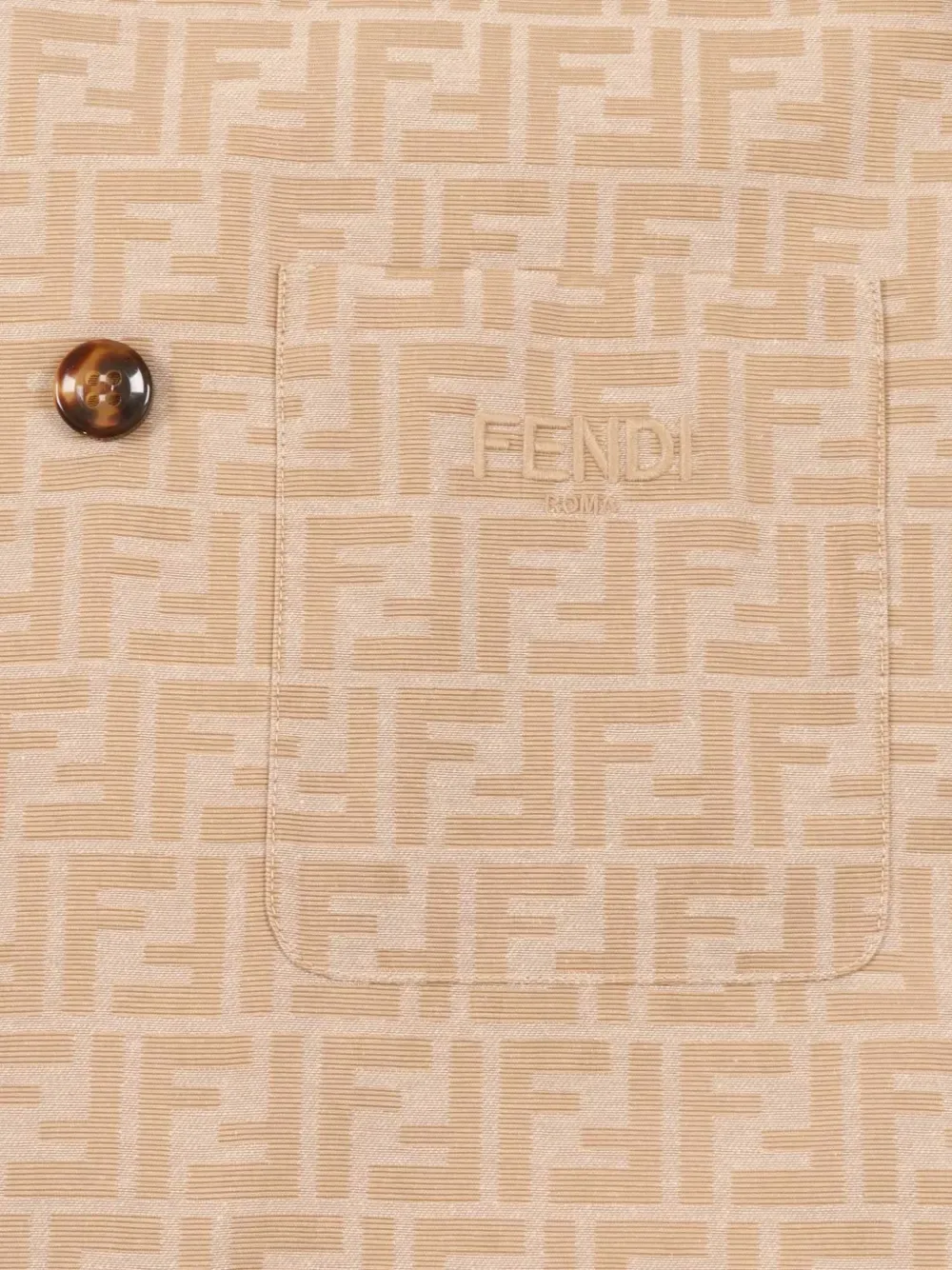 Двубортное пальто FENDI KIDS, бежевый — фото 3