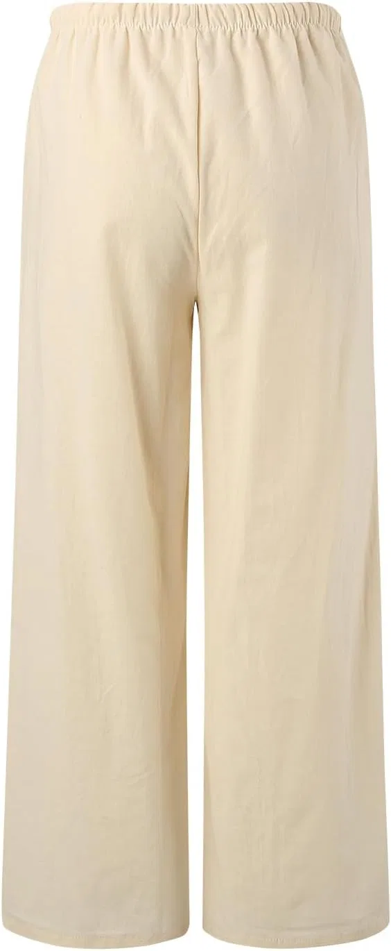 Штаны Casual, широкие, Beige — фото 4