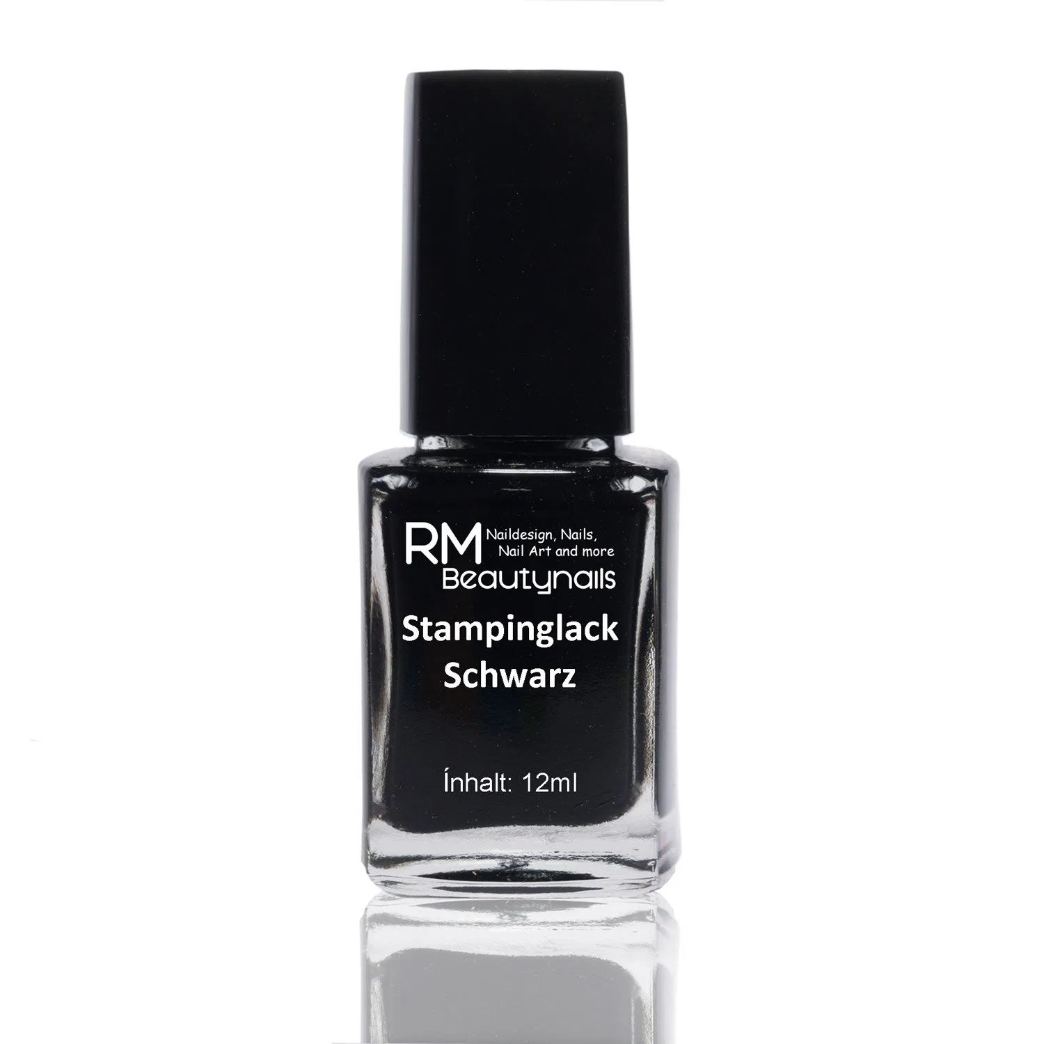 Набор лаков для стемпинга черный, красный, золотой Rm Beautynails — фото 2