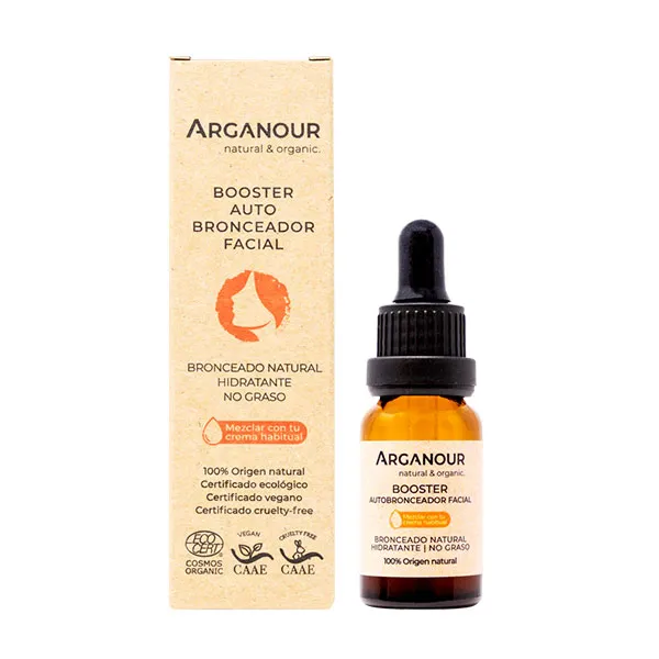 

Естественный загар Booster Autobronceador Facial Arganour, 15 ml