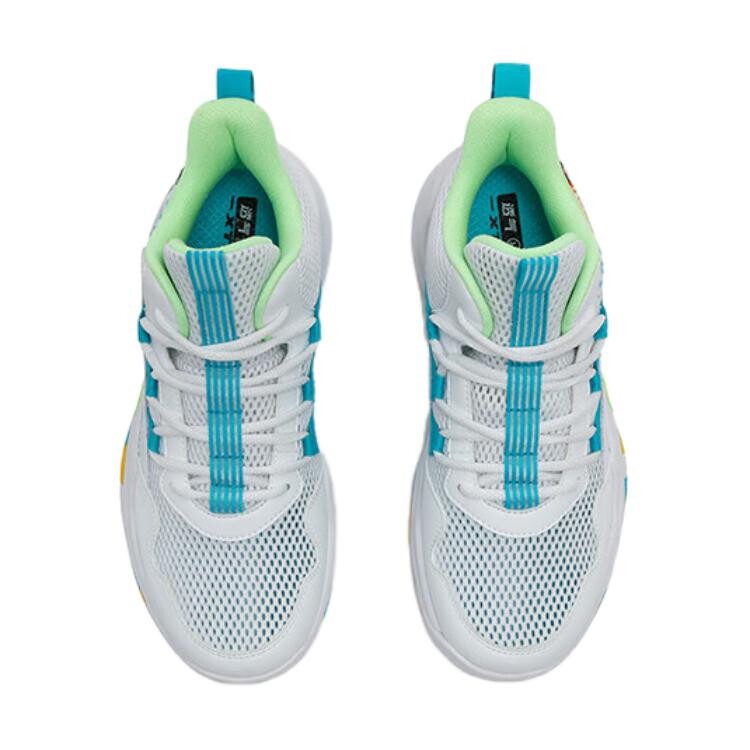 Детские баскетбольные кроссовки GS Low-top White/Smart Blue Xtep, синий — фото 3