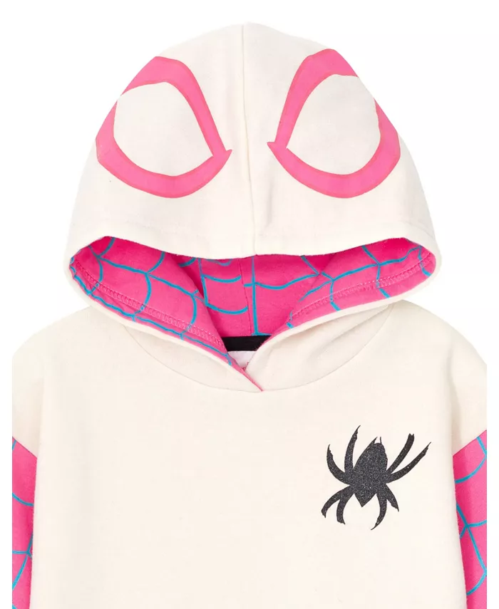 Платье-трапеция для девочки Toddler Girls Spider-Gwen Ghost Spider из флиса Spider-Man, белый — фото 2