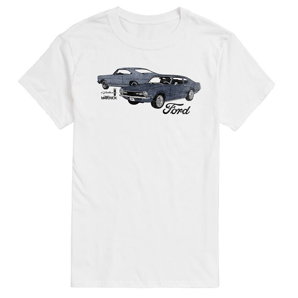 

Футболка с рисунком Big & Tall Ford Galaxie и Maverick Licensed Character, белый