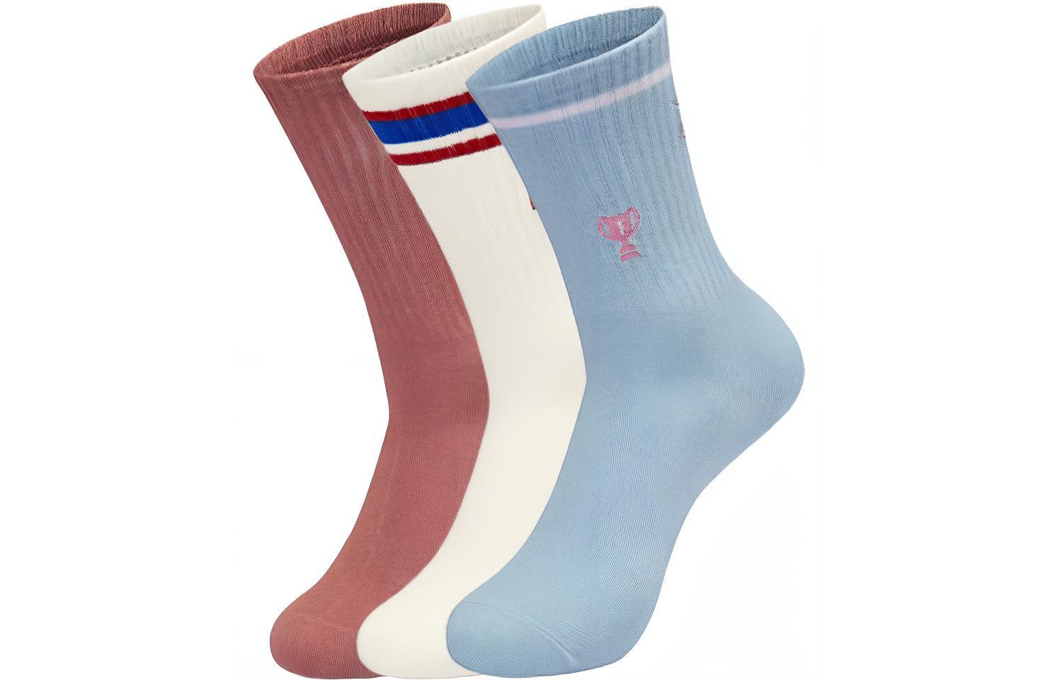 

Skechers Hilarious monster series носки унисекс 3 пары dark pink+ecru+light blue