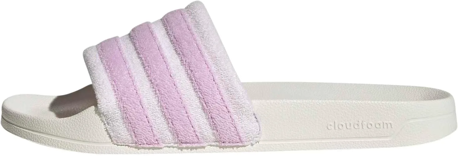 Шлепанцы Adidas unisex-adult Adilette Noshower, белый/сиреневый/розовый