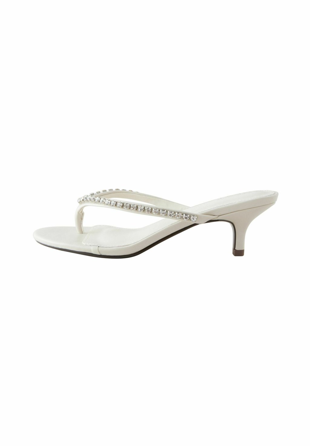 Сандалии с Т-образной застежкой REGULAR FIT - FOREVER COMFORT JEWELLED TOE THONG KITTEN HEELS Next, бежевый